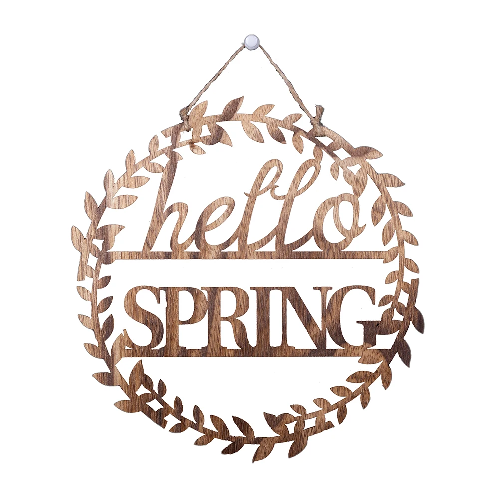 
2020 new design wooden easter wreath decoration 