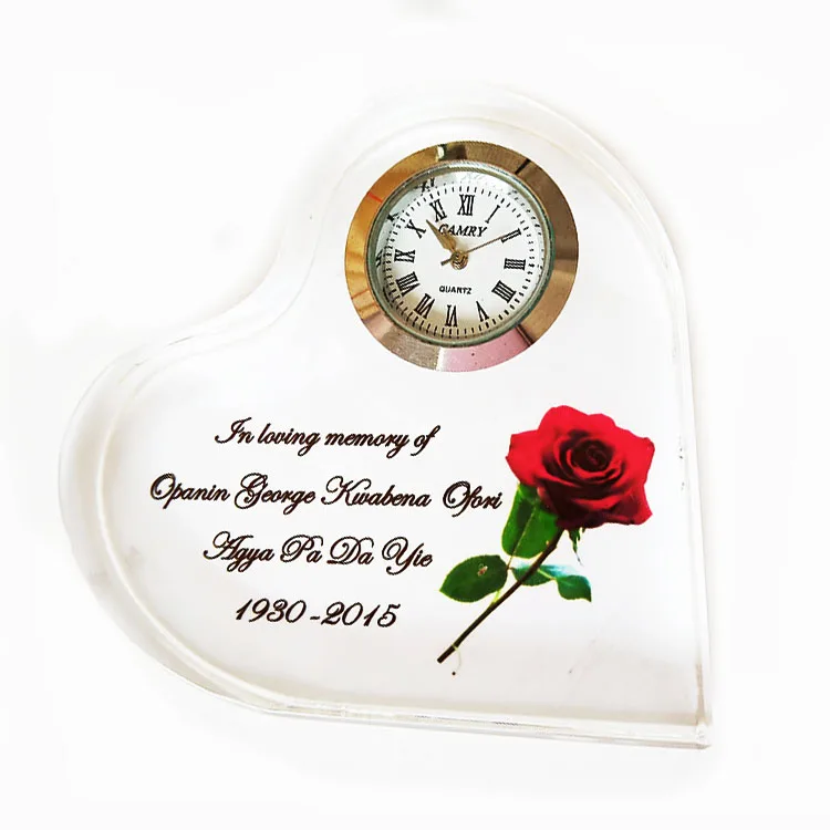 China Factory Pujiang K9 Crystal Table Clock Desk Crystal Clock for Wedding Souvnire Gift