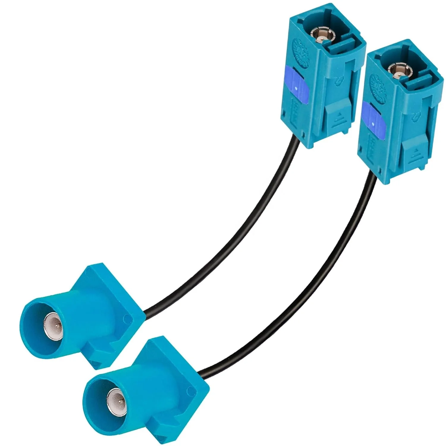Fakra Z male plug waterblue5021 crimp connector for rg174 fakra z code male plug to z code female jack