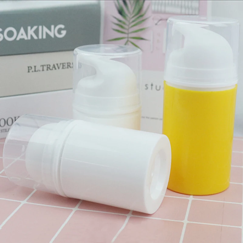 35g 50g 75g 100g 150g 200g manufacture PP vacuum airless pump bottle pet plastic lotion bottle empty plastic bottle with cap