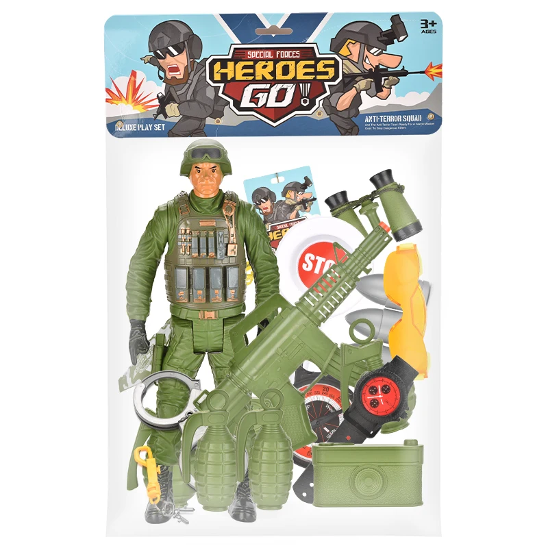 Cheap Mini Military Figure Toys Kids Plastic Police Set Toy Soldier Set