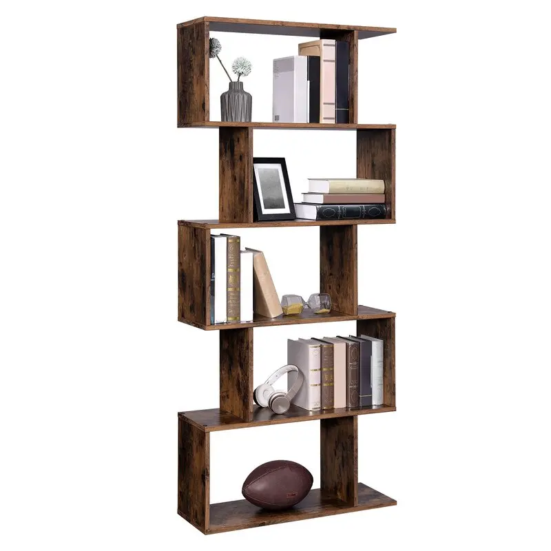 Luxury Plywood Mdf House Bookshelve Wooden Modern Metal Wood Library Book Shelf Racks Bookcases For Wall Livimg Room Rattan