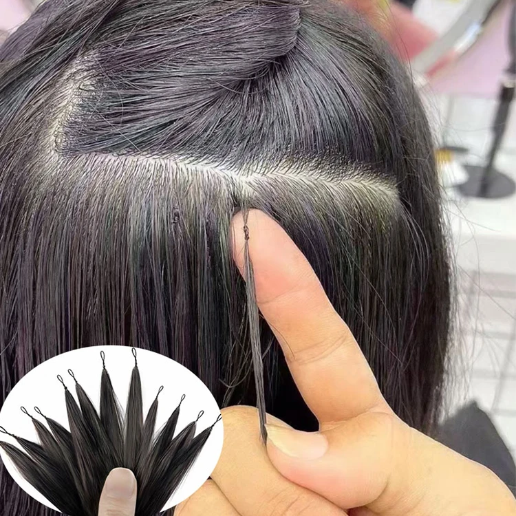 Manufacture Russian Virgin Human Hair 0.8g 1g/Strand Remy Human Hair Paris Painting Plumage Style Hair Extension