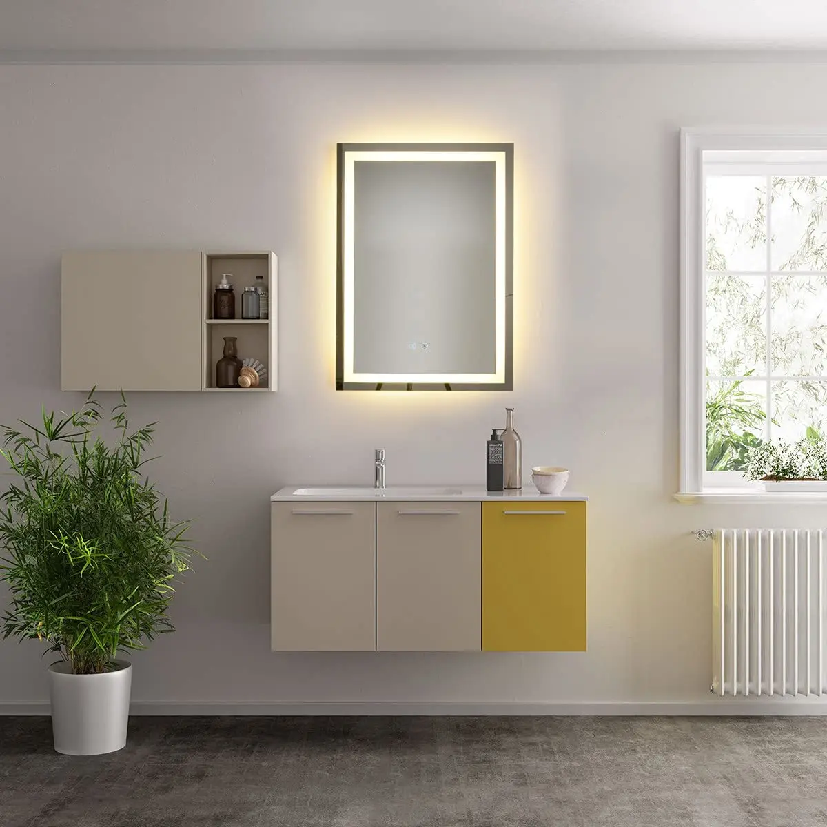 Large Screen Led smart  Backlit Bathroom Mirror Display for hotel