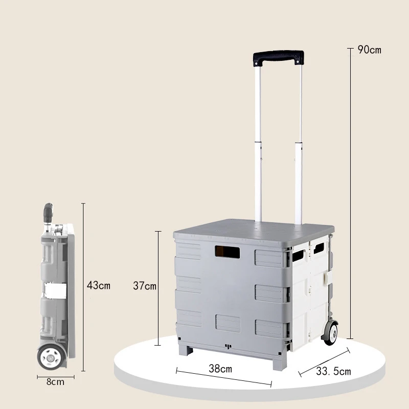 Small mini supermarket wheeled folding shopping cart  trolley