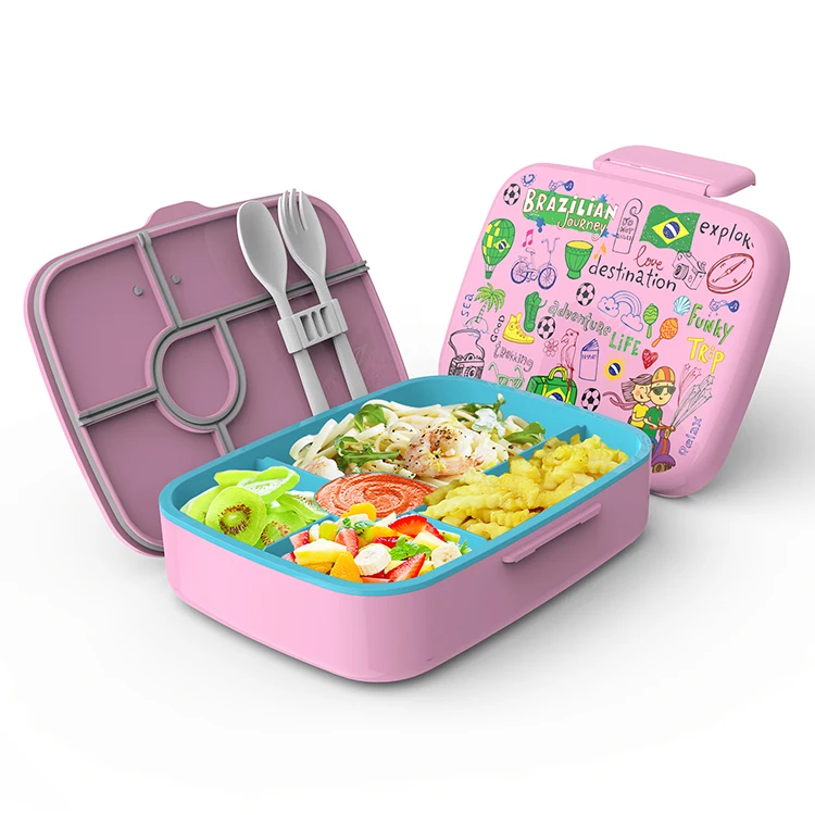 look back wholesale factory price microwave over safe plastic leak-proof tiffin bento lunch box for kids