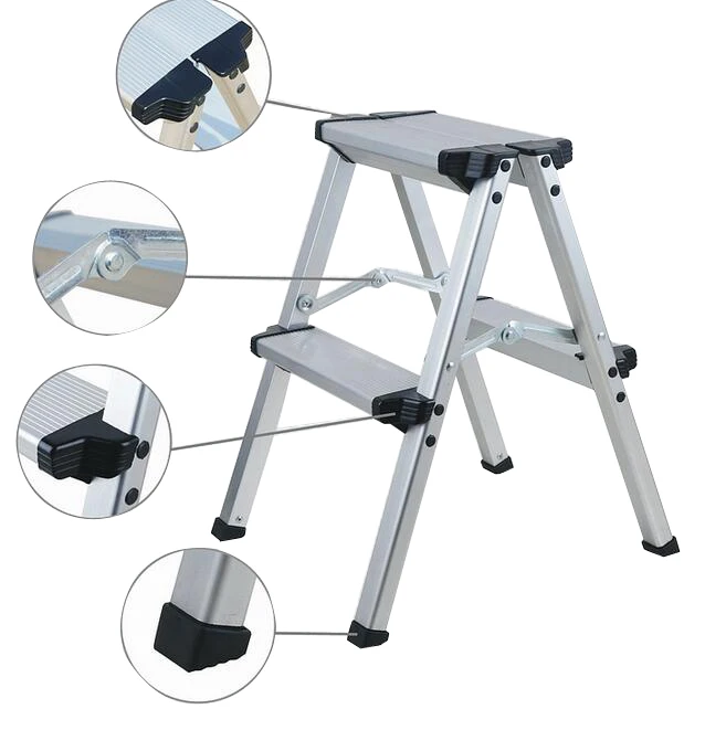 
folding aluminum 3 step ladders with Tools Tray 