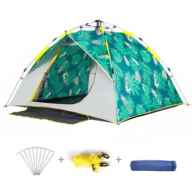 outdoor family travel hiking tent waterproof 3-4 person automatic tent 4 season outdoor camping tent manufacturers