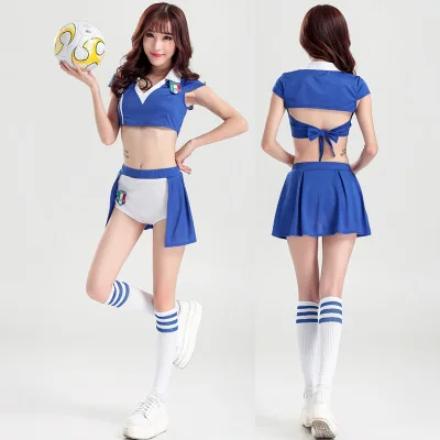 New Dance Girl Group Cheerleading Costumes Women Two Piece Set Shorts Football Baby Sublimation Cheerleading Uniform
