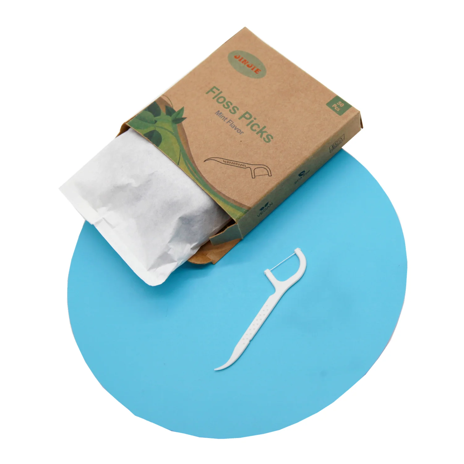 10Pcs 50Pcs 100Pcs Each Bag Packing Eco Friendly Biodegradable Floss Picks Mint Flavor Floss Picks No Flavor Dental Floss Pick