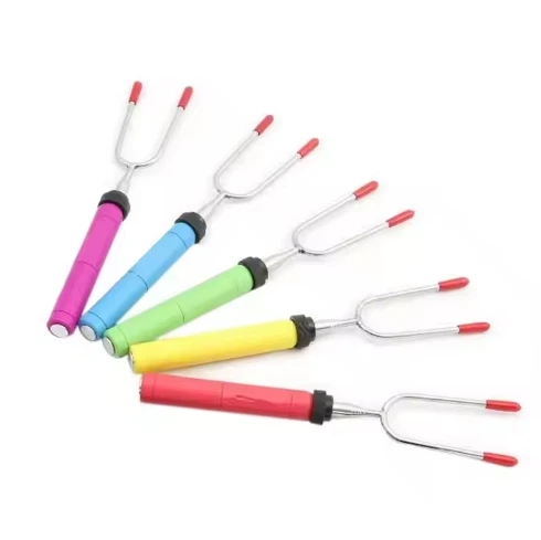 Горячая распродажа, вилка из нержавеющей стали с длинной ручкой, телескопическая вилка для жарки барбекю 25-83 см