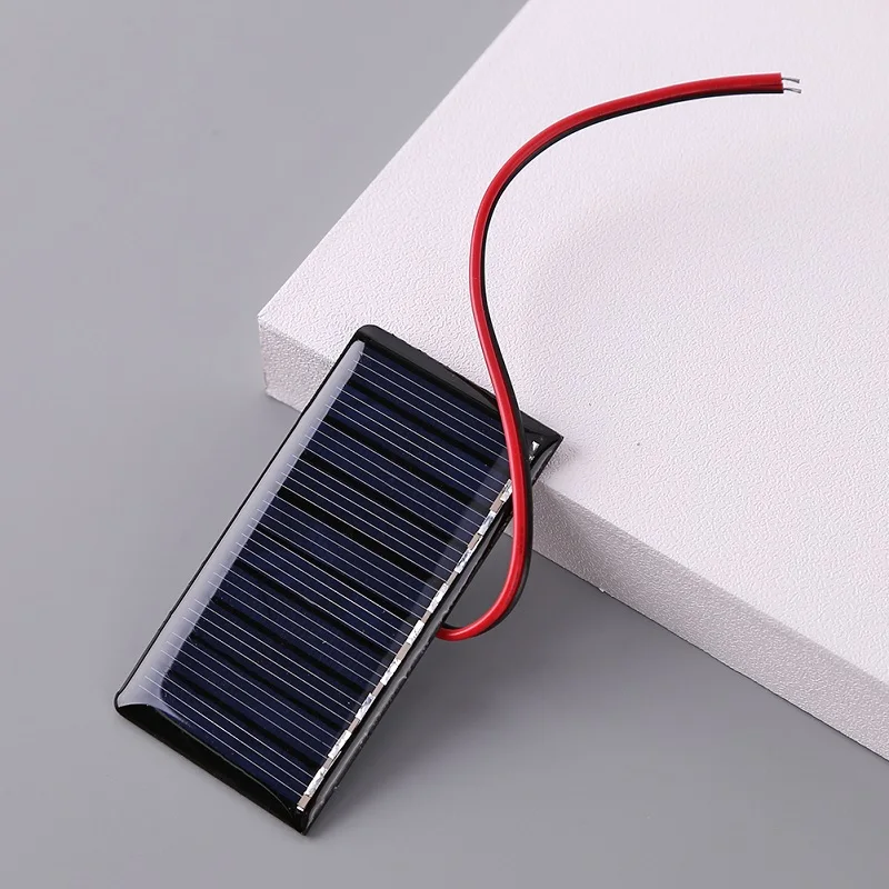 BUHESHUI 0.3W 5V  60MA Mini Solar Cell Panel With Cale/Wire DIY Solar Charger For 3.7V Battery Light Toy68*36MM