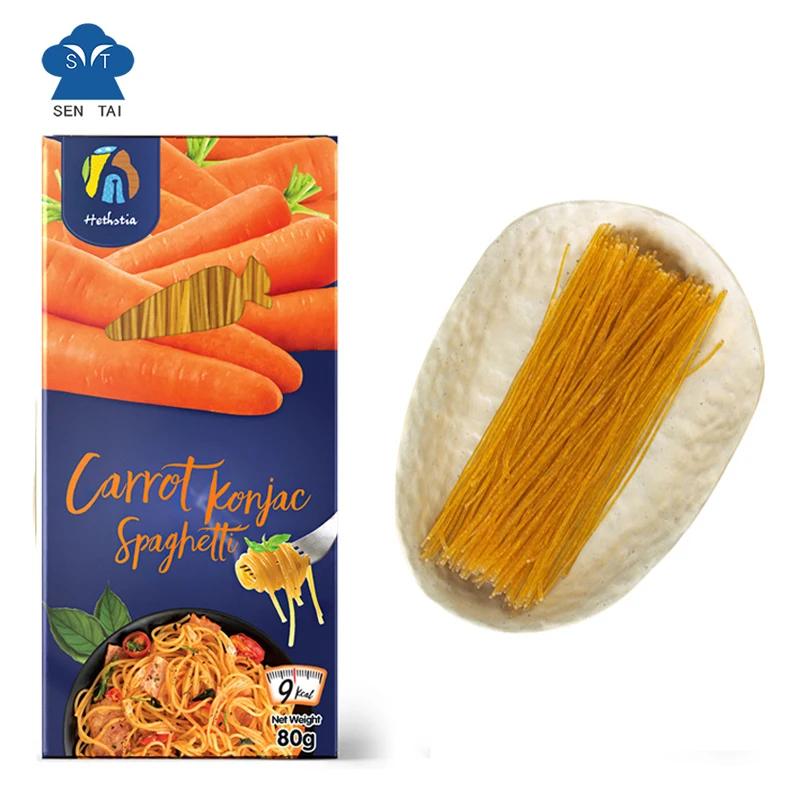 Сухая морковая лапша, рамен, Коньячная лапша, лапша Shirataki, сушеная лапша без глютена