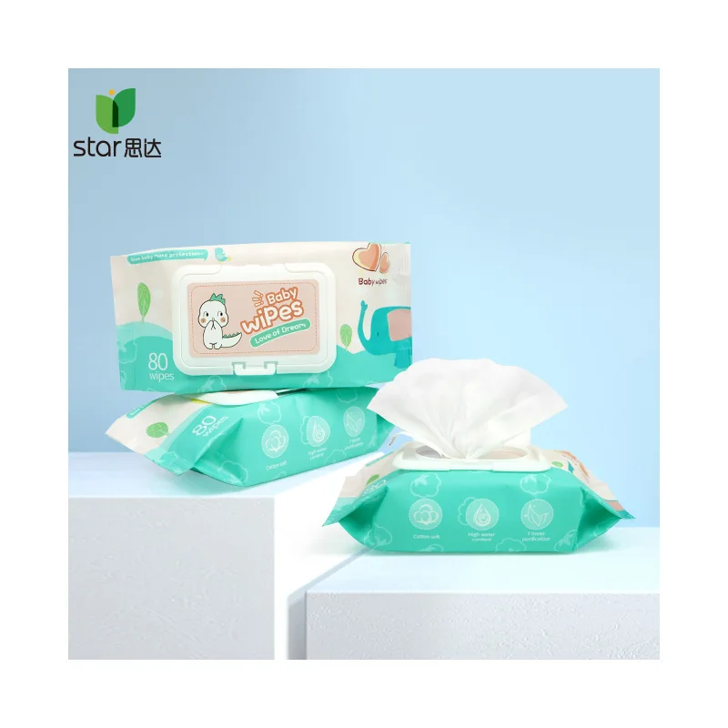 Organic Reusable Soft Face Cleansing Baby Wet Towels Wet Wipes For