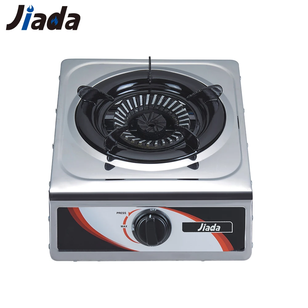 LPG 2020 gold direct fire table 1 burner heavy duty cast iron new design steel frame cook top gas cooker