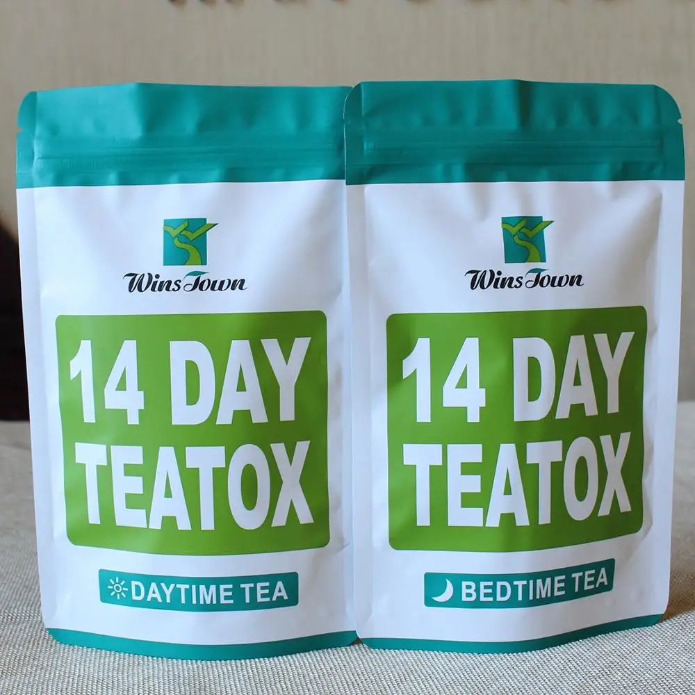 
High Qutity Private Lable Blened Herbal Slim Tea Bags Burn Fat Daytime&Bedtime 14 Day Detox Tea 