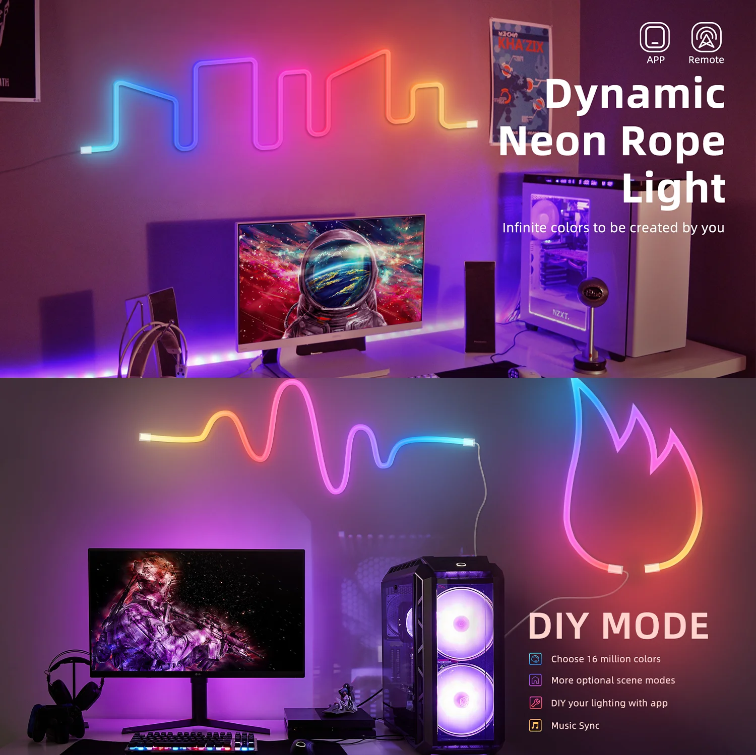 Смарт-неоновая Светодиодная лента, 12 В