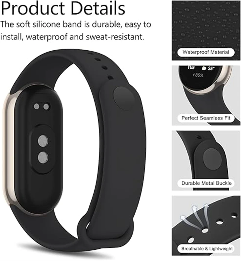 Smartwatch Wristband Bracelets Silicone Watchband Watch Band Strap For Xiaomi Smart Band 9 Correas