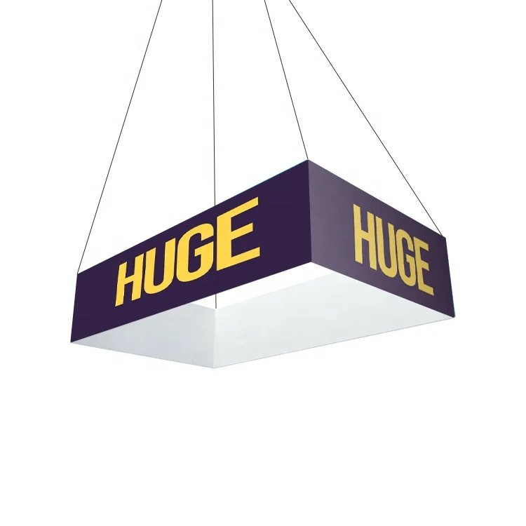 Trade Show Exhibition Ceiling Hanging Banner Tension Fabric Backdrop Banner for Promotion Exhibition Expo