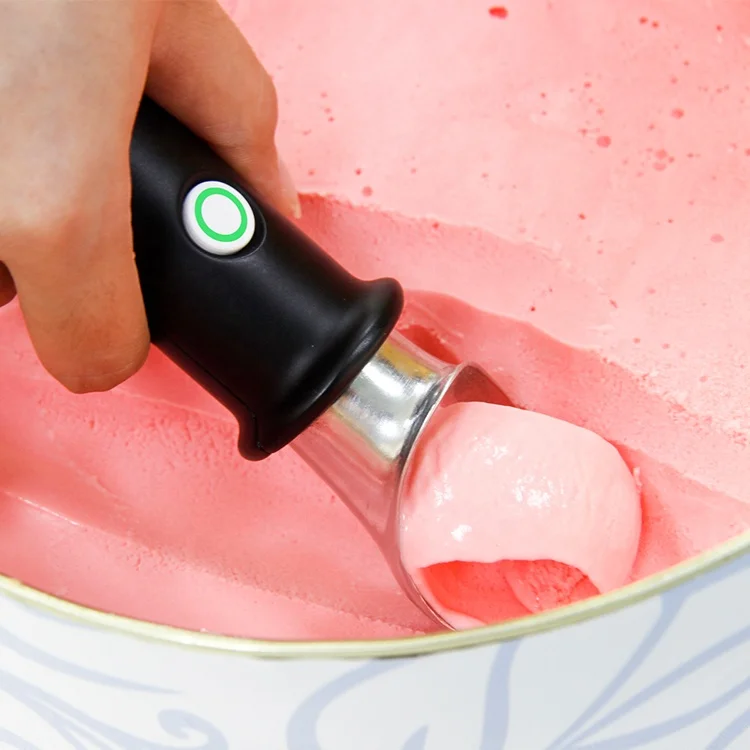 Kitchen Gadgets Rechargeable Electrically Antifreeze Electronic Heated Ice Cream Dig Ball Scoop Non Stick
