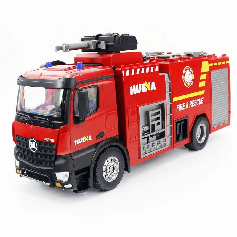 Оригинальный HUINA 1562 2 4G 22 канала RC пожарный двигатель водяной распылитель инженерный автомобиль грузовик игрушки для детей