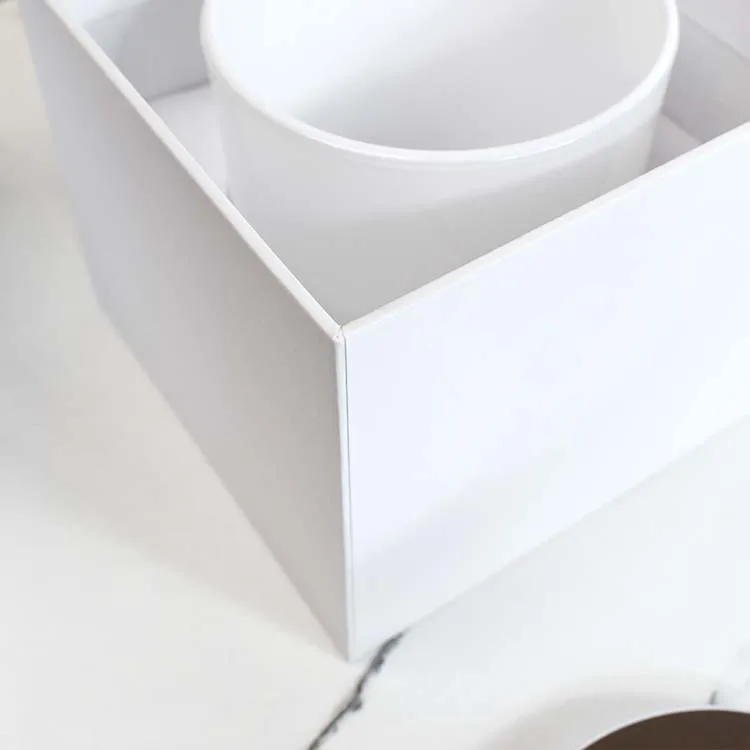 LZ Custom Printing cardboard paper mug box auto close bottom rigid Drawer drawing Packaging Paper Gift Packaging Candle box