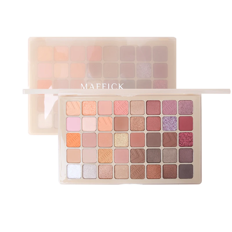 40 Colours Korea Cosmetic Waterproof Makeup Eyeshadow Transparent Box Packaging Metallic Shimmer Eye Shadow Palette