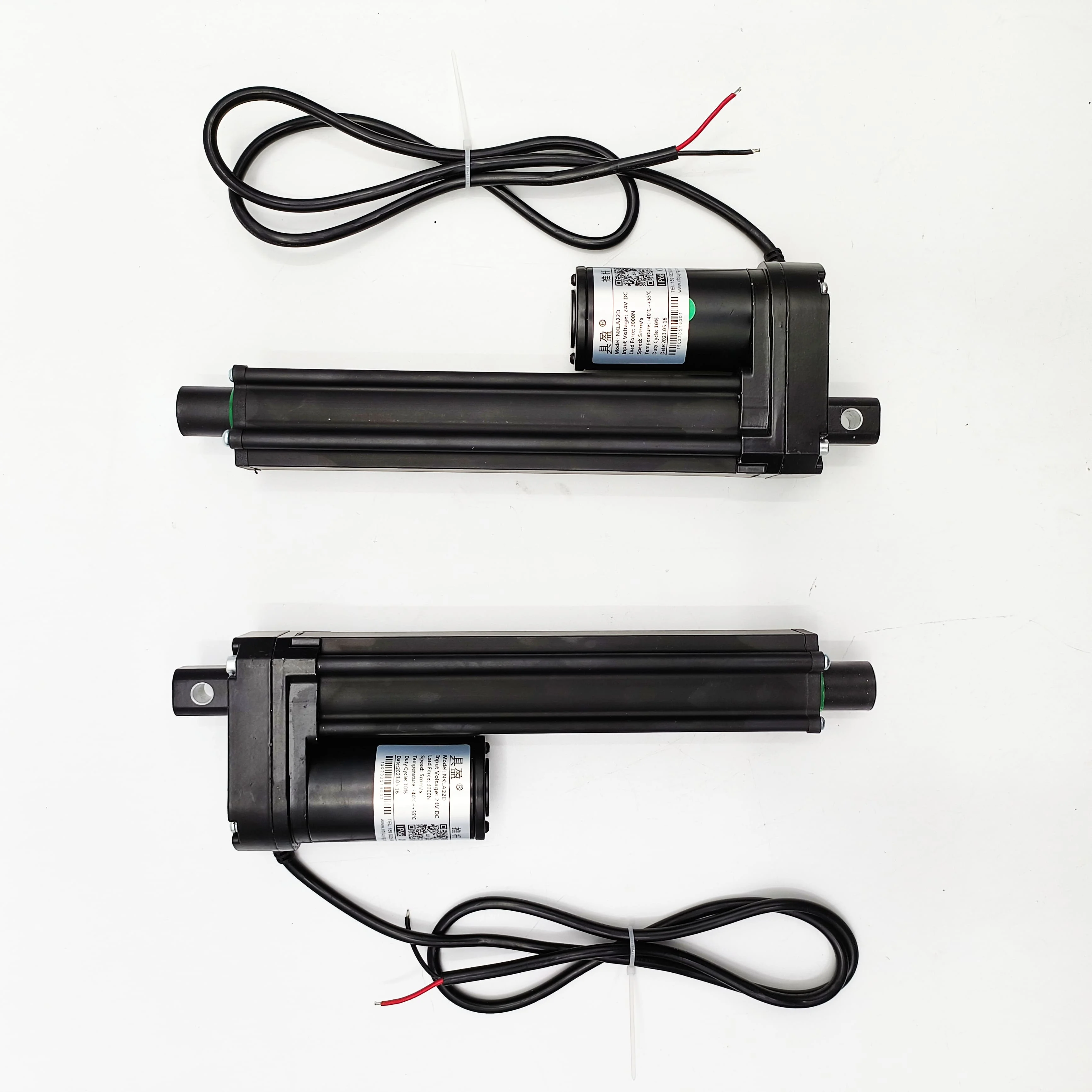 Linear Motor 3500n Electric Cylinder Actuator Motion Controller 12V 24V DC 500lbs Waterproof High Speed Brush Grey IE 2 Built-in