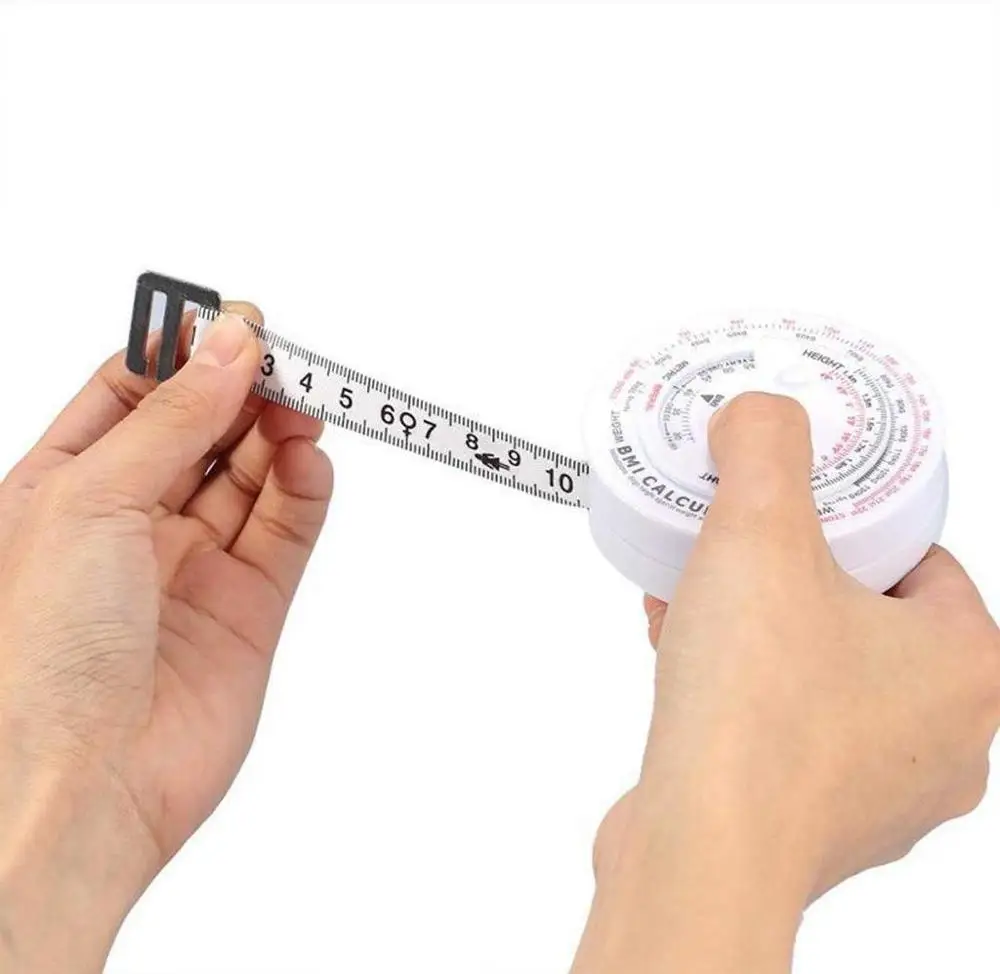 BMI Body Mass Index Retractable 1.5m Measuring Tape Diet Weight Loss Calculator Tape Measure Tools Logo Custom