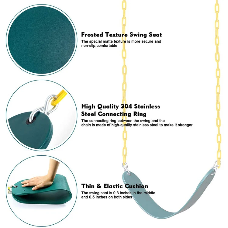 Swing Set Accessories Replacement with Snap Hooks for Kids Outdoor Play Playground Trees Swing Set