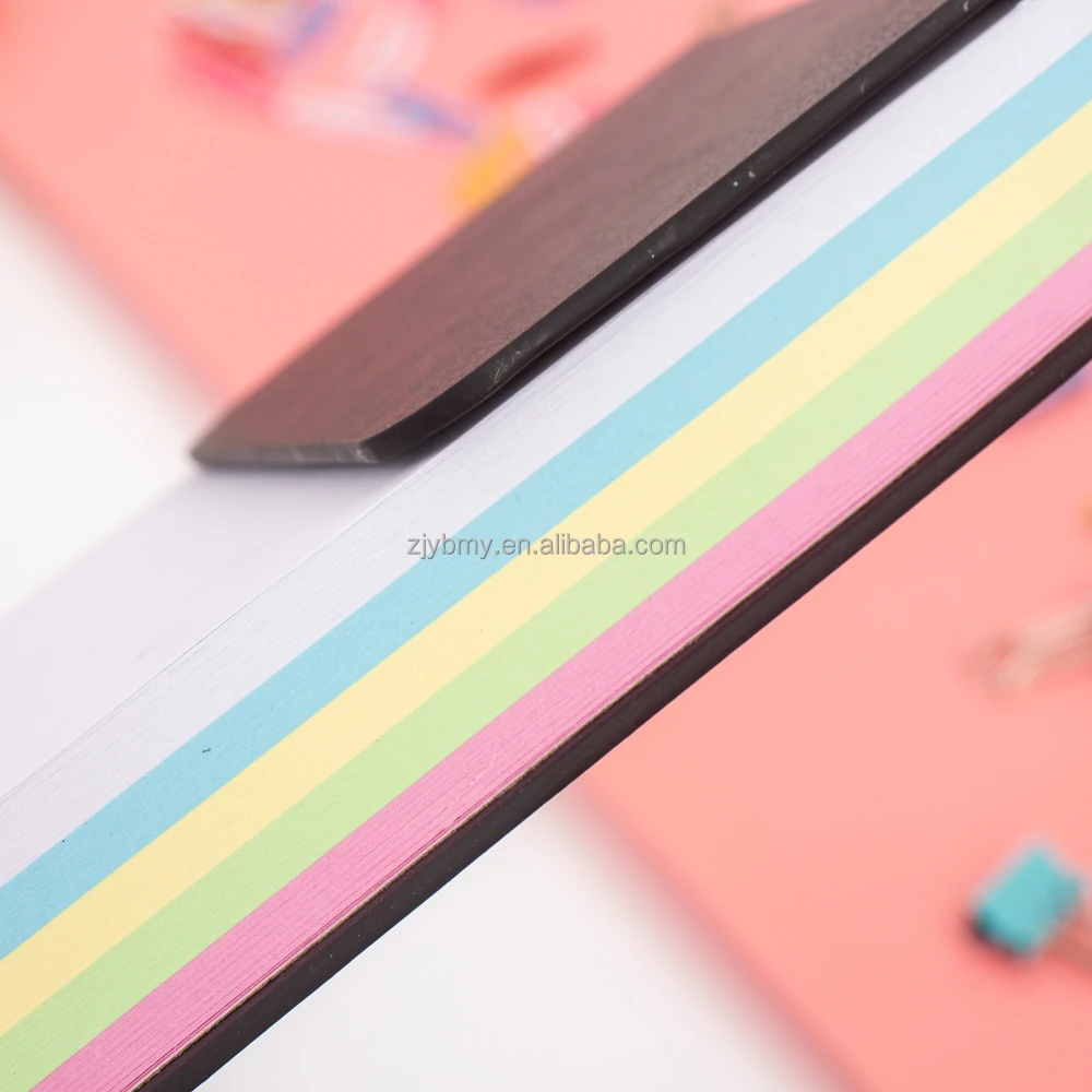 Factory Direct Cheap Customized Size Black Leather Blank Sheets Notepad With Colorful Stick