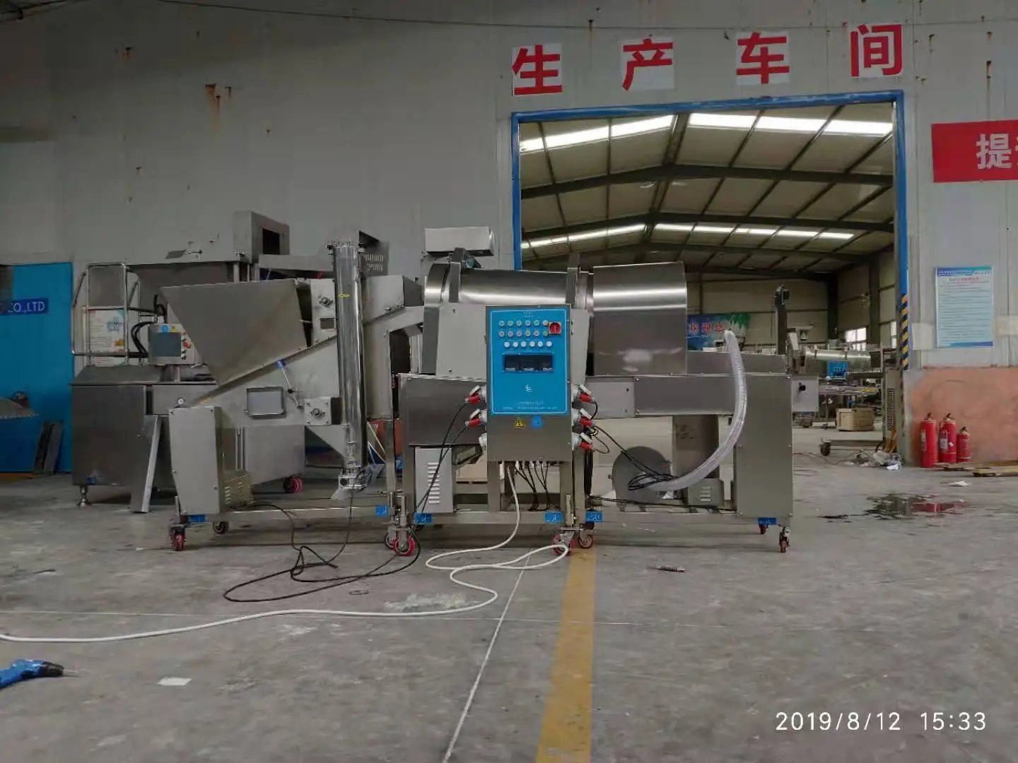 CE certificate Meat Processing Electric  Fish Flouring Preduster Machine Powder Coater