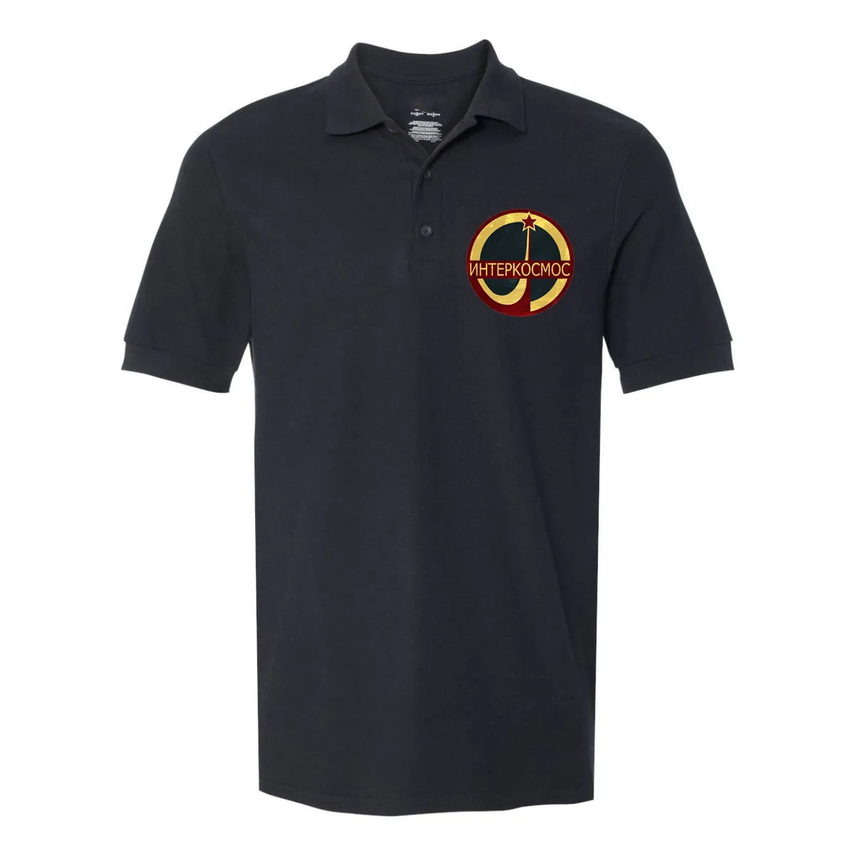 
 Рубашка-поло для мужчин и женщин, золотистая и красная, ограниченная серия, логотип СССР Interkosmos Российской космической программы, праздничный подарок  