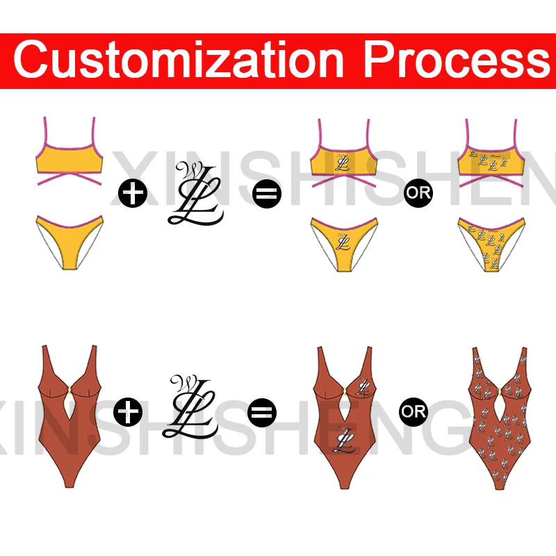 Customized Swimsuit Women Oem Odm Swimsuit Hot Sale Custom Print Swimming Suits Backless Two Piece Bikini For Women