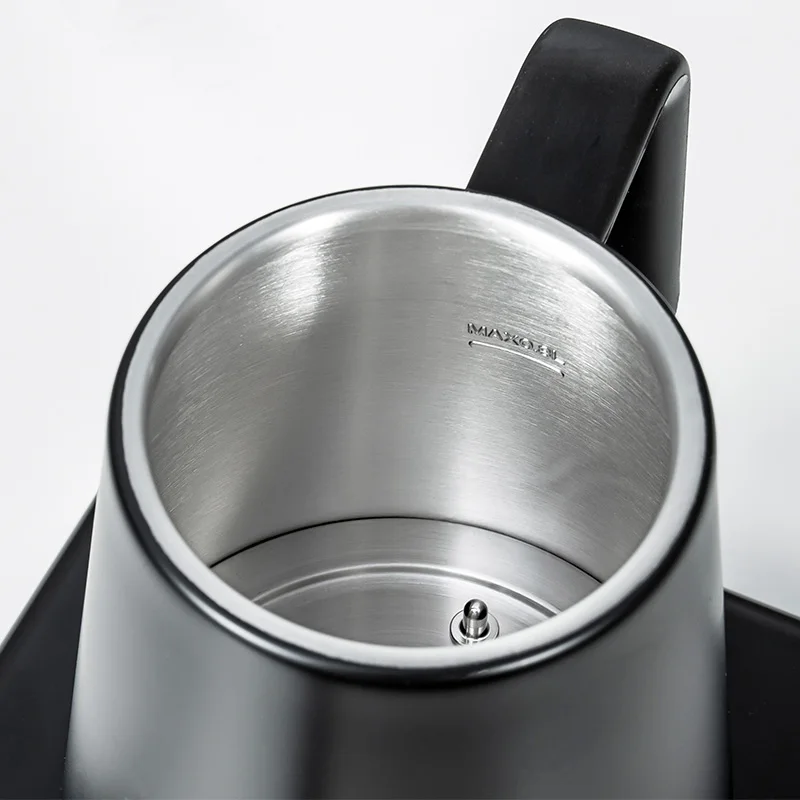 1500W 1.0 Liter Boil-Dry Protection Fish Smart Anti Scald Lid Stainless Steel Electric Pour Over Kettle