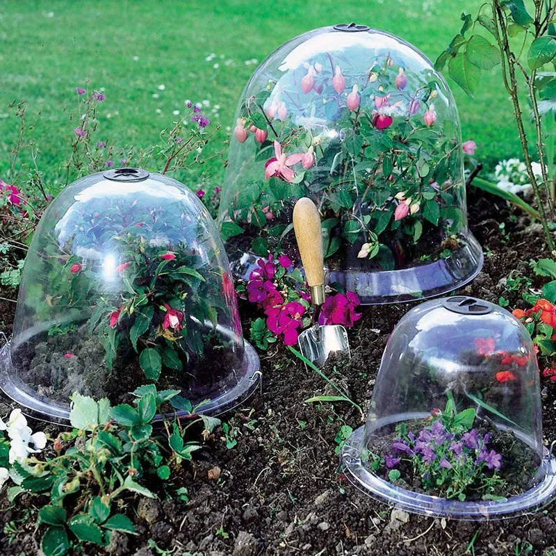 Reusable Plastic Plant Protective Garden Cloche Planter Dome Bell Mini Greenhouse