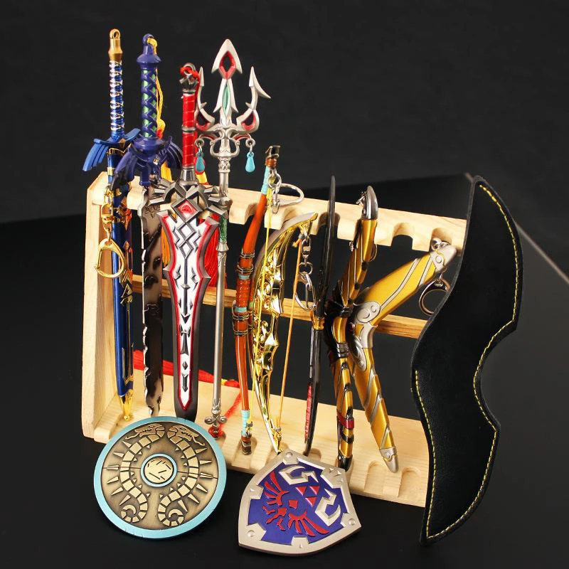 Legend of Zelda Game Peripheral Figure Metal Weapon Model Keychain Boomerang Katanas Knife Cosplay Christmas Toys