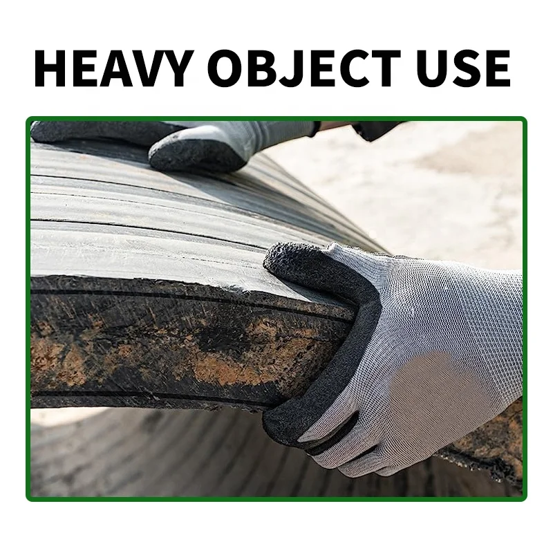 hand protective industrial safety gloves crinkle coated latex gloves manufacturer