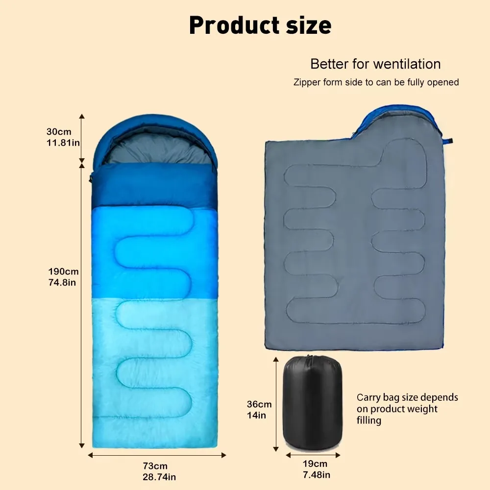 High Quality Outdoor Envelope Style Emergency Sleeping Bag for Adults for Camping and Tent Use