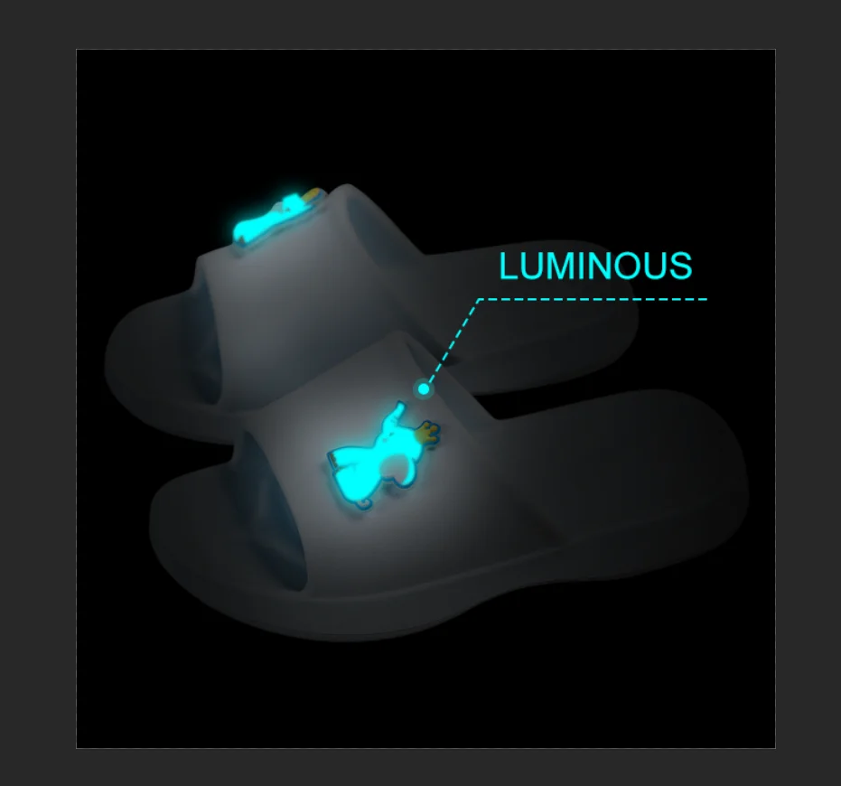 Stylish EVA Children Sandals Unisex Antiskid Night Glow Kids Slippers Wholesale Luminous Slippers