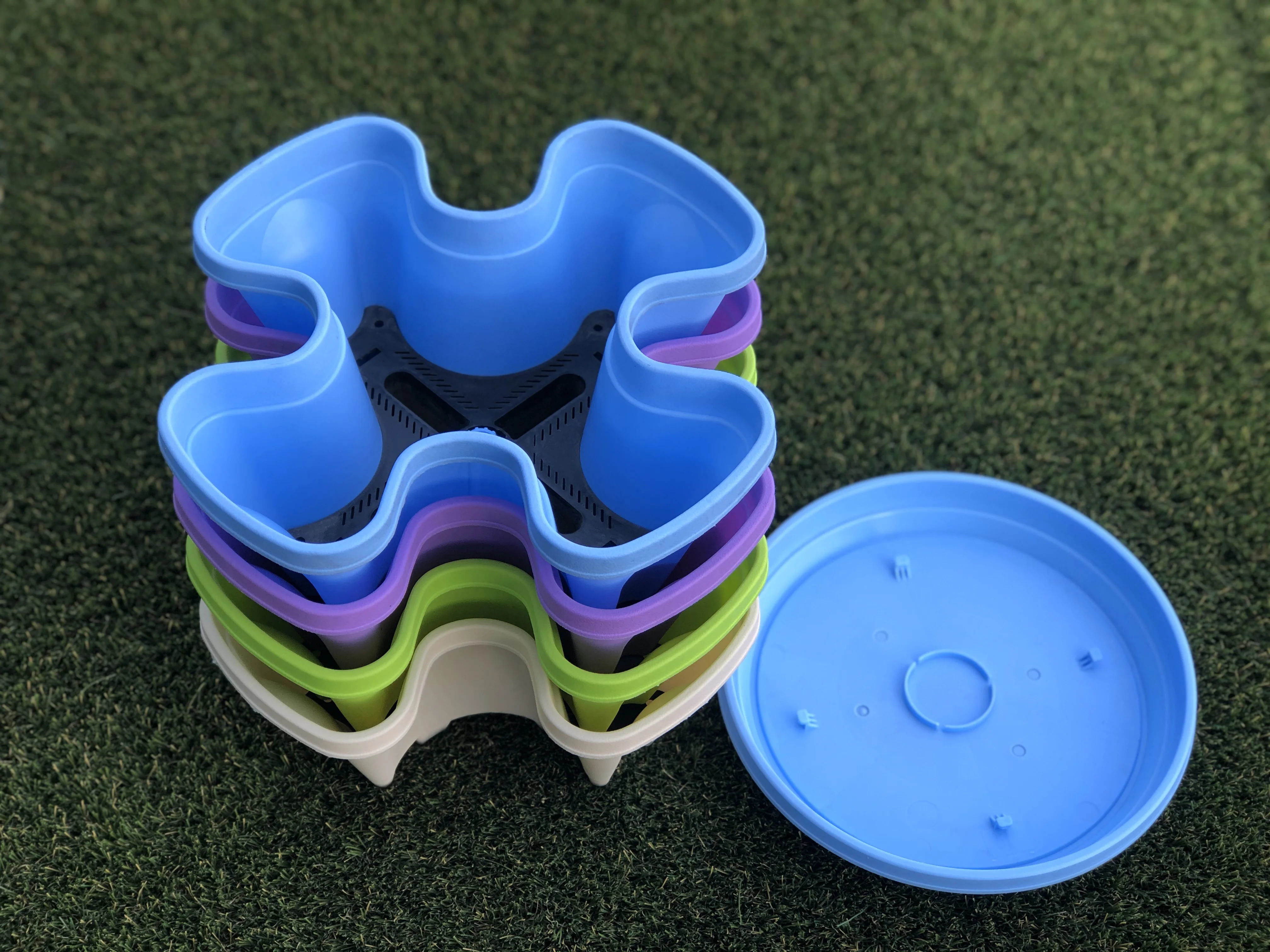 DIY Tier Planters Pot Stackable Irrigation System Colorful DIY Stacking Planter