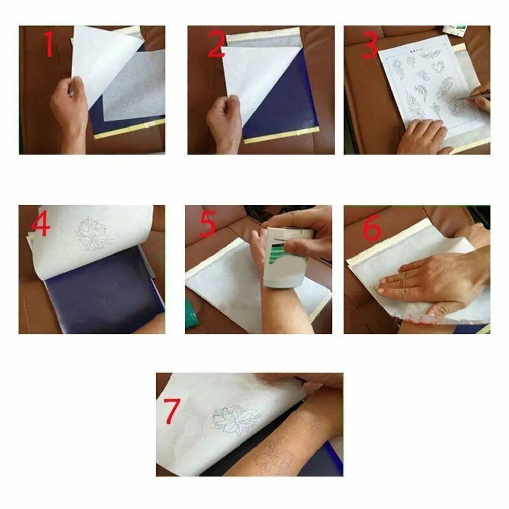 10pcs Per Roll A4 Size Tattoo Stencil Machine Transfer Stencil Paper Copy Thermal Paper for Tattoo Machine Accessories