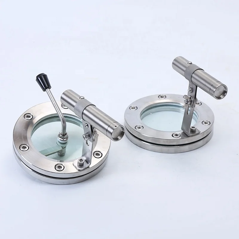 sanitary Stainless Steel 304/316L SMS/DIN/3A/ISO/IDF/DS/BS/RJT/ASME/BPE Union/flange Sight Glass With LED Light