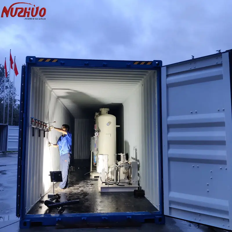 Генератор кислорода NUZHUO с переменным давлением (PSA) 50 м3 контейнерного типа мобильная кислородная станция