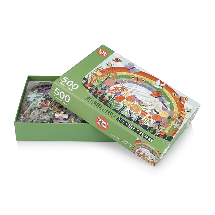 Custom 500-Piece Luxury Paper Jigsaw Puzzle Unisex DIY Cartoon Toy Bear on Car Genre for Adults and Children Aged 2 to 7 Years