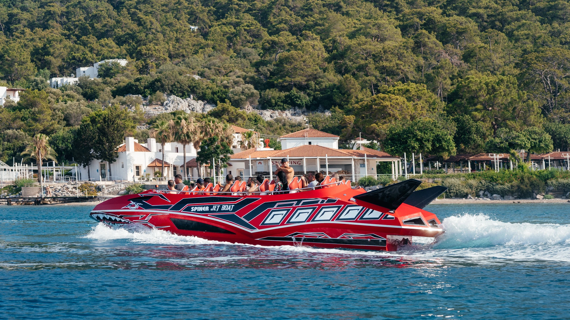 Alesta Роскошный Морской коммерческий реактивный катер темно-красный Новый развлекательный скоростной катер из стекловолокна лучшее качество океан море озеро река