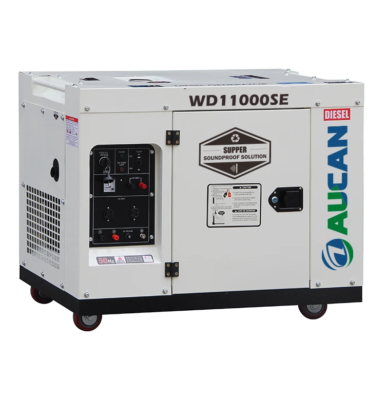 220V 50Hz/60Hz Super Air-cooled Super Silent Diesel Generator 10KW for sale