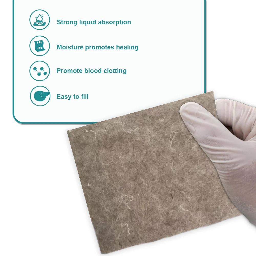 silver calcium alginate wound dressing with silver gelling fiber dressing hydrophilic wound dressing 10*10cm