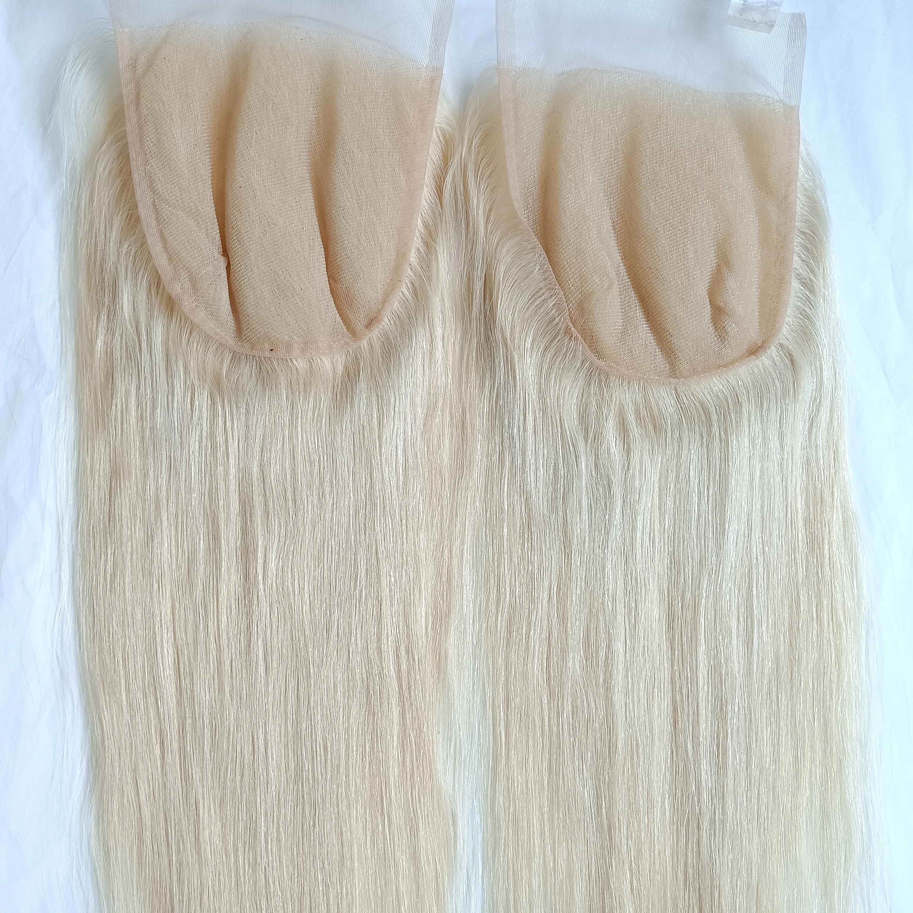 color #60 Cuticle Aligned Transparent Swiss Lace closure ice white unprocessed natural human hair  6x6 hd lace closure