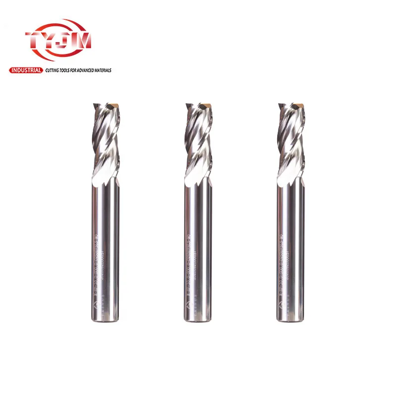 Hrc60 3 Flute Dlc Coating Endmill Solid Tungsten Carbide Flat End Mill Milling Cnc Cutter Tools For Aluminium
